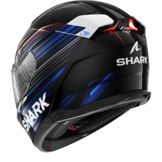 CASCO SHARK SKWAL - i3 LIGHT-BLUR Negro Rojo Azul