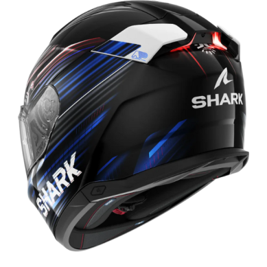 CASCO SHARK SKWAL - i3 LIGHT-BLUR Negro Rojo Azul