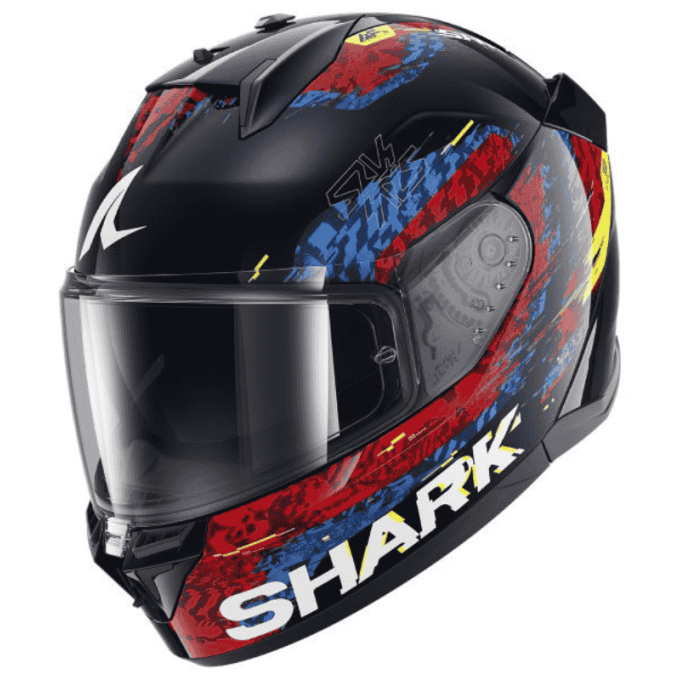 CASCO SHARK D-SKWAL3 SPEED-VID NEGRO / ROJO / AZUL