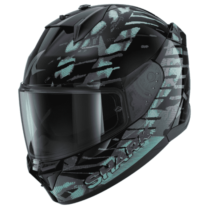 CASCO SHARK D-SKWAL3 REPTAIA VERDE / NEGRO