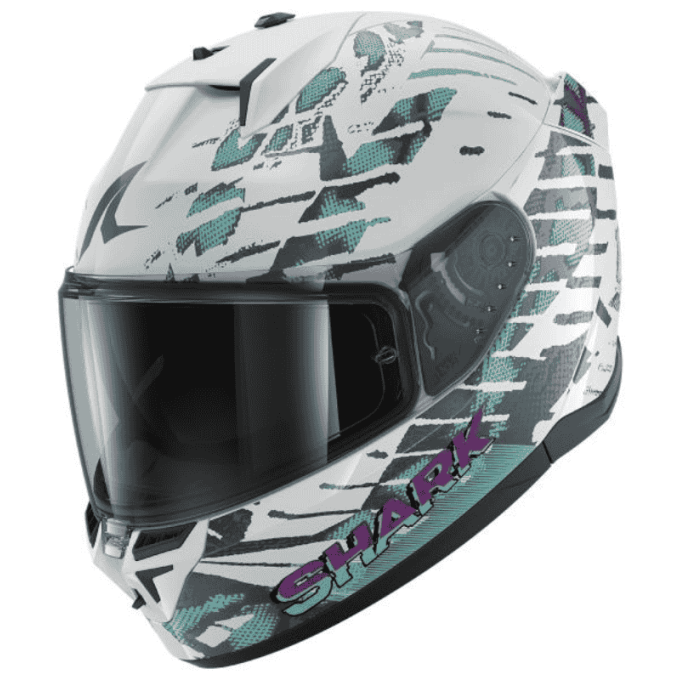 CASCO SHARK D-SKWAL3 REPTAIA BLANCO / VERDE