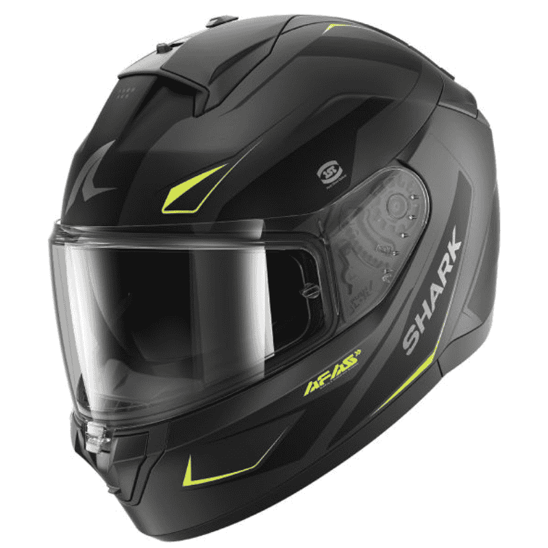 CASCO INTEGRAL SHARK RIDILL 2 MEKARIUM NEGRO / AMARILLO NEON