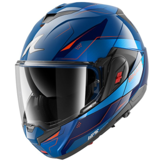 CASCO MODULAR SHARK OXO MEKARIUM AZUL  / NARANJA
