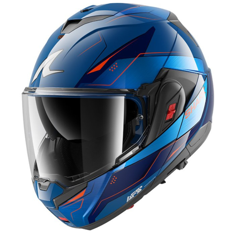 CASCO MODULAR SHARK OXO MEKARIUM AZUL  / NARANJA