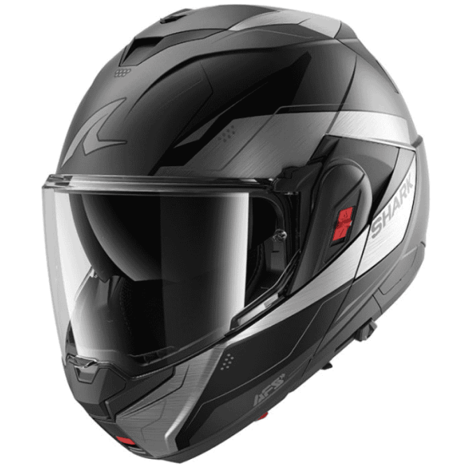 CASCO MODULAR SHARK OXO MEKARIUM NEGRO / GRIS