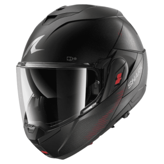CASCO MODULAR SHARK OXO SP LYNE NEGRO / ROJO