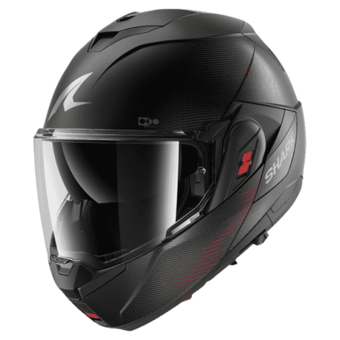 CASCO MODULAR SHARK OXO SP LYNE NEGRO / ROJO