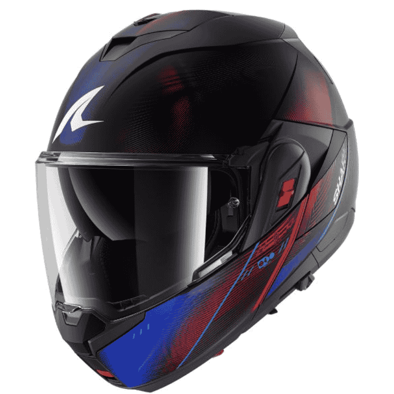 CASCO MODULAR SHARK OXO SP LYNE NEGRO / ROJO