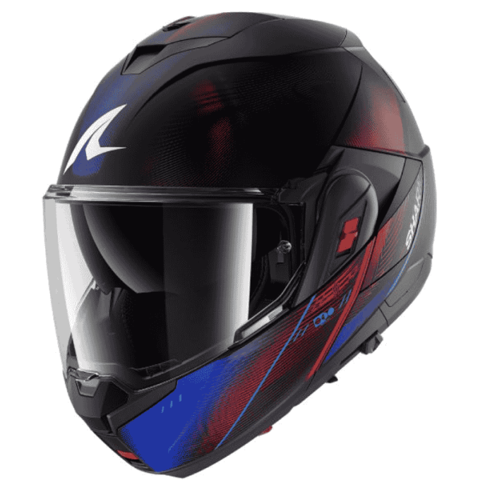 CASCO MODULAR SHARK OXO SP LYNE NEGRO / ROJO