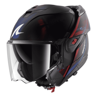 CASCO MODULAR SHARK OXO SP LYNE NEGRO / ROJO