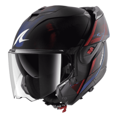 CASCO MODULAR SHARK OXO SP LYNE NEGRO / ROJO