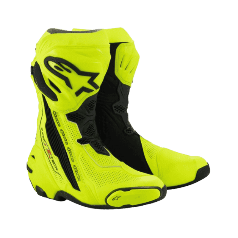 BOTAS DE MOTO ALPINESTARS SUPERTECH R VENTILADAS NEGRO / AMARILLO FLUOR