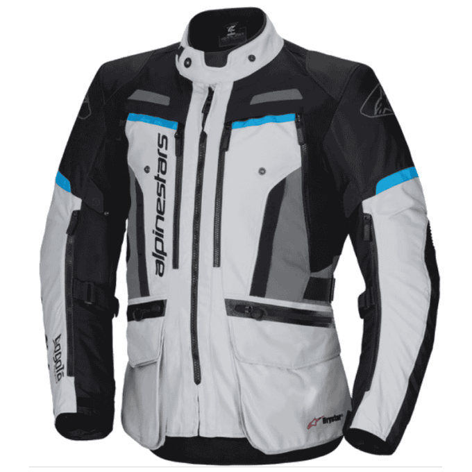 CHAQUETA ALPINESTARS BOGOTA PRO DRYSTAR GRIS / NEGRO / AZUL