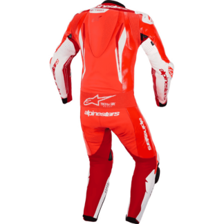 MONO DE PIEL 1 PIEZA HOMBRE ALPINESTARS RACING GP TECH V5 BLANCO / ROJO FLUOR