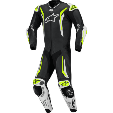 MONO DE PIEL 1 PIEZA HOMBRE ALPINESTARS RACING GP TECH V5 BLANCO / NEGRO / AMARILLO FLUOR