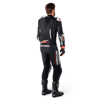 MONO DE PIEL 1 PIEZA HOMBRE ALPINESTARS RACING GP TECH V5 BLANCO / NEGRO / AMARILLO FLUOR