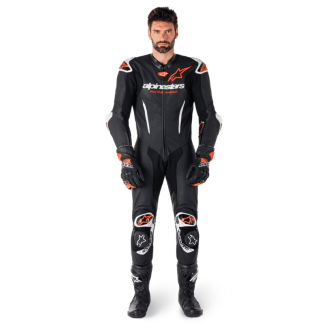 MONO DE PIEL 1 PIEZA HOMBRE ALPINESTARS RACING GP TECH V5 BLANCO / NEGRO / AMARILLO FLUOR