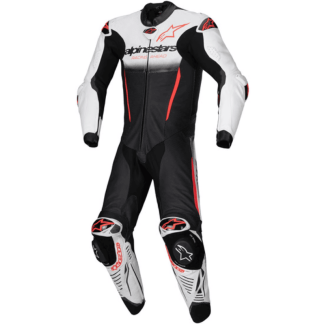 MONO DE PIEL 1 PIEZA HOMBRE ALPINESTARS RACING GP-R7 NEGRO / BLANCO / ROJO FLUOR