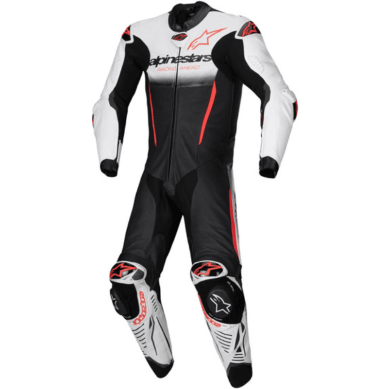 MONO DE PIEL 1 PIEZA HOMBRE ALPINESTARS RACING GP-R7 NEGRO / BLANCO / ROJO FLUOR