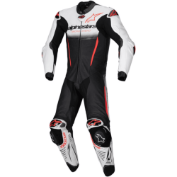 MONO DE PIEL 1 PIEZA HOMBRE ALPINESTARS RACING GP-R7 NEGRO / BLANCO / ROJO FLUOR