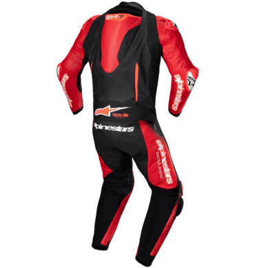 MONO DE PIEL 1 PIEZA HOMBRE ALPINESTARS RACING GP-R7 NEGRO / ROJO MEDIO