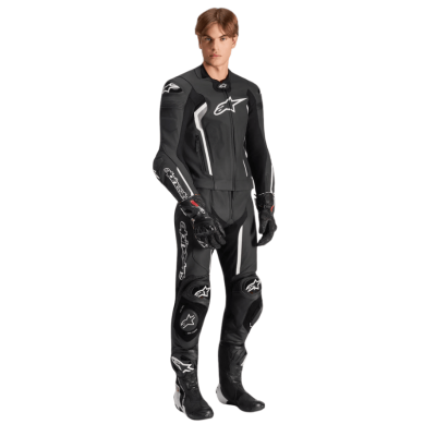 MONO DE PIEL 2 PIEZAS HOMBRE ALPINESTARS MISSILE V2 NEGRO / BLANCO