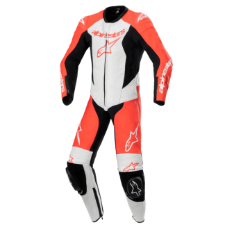 MONO DE PIEL 1 PIEZA HOMBRE ALPINESTARS RACING GP-R7 NEGRO / ROJO MEDIO
