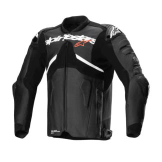 CHAQUETA DE CUERO ALPINESTARS ATEM V5 NEGRO / BLANCO