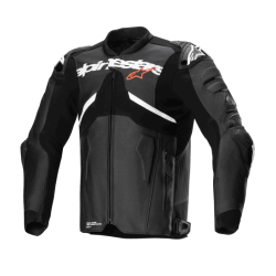 CHAQUETA DE CUERO ALPINESTARS ATEM V5 NEGRO / BLANCO