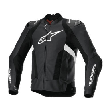 CHAQUETA DE CUERO ALPINESTARS MISSILE V3 BLANCO / NEGRO