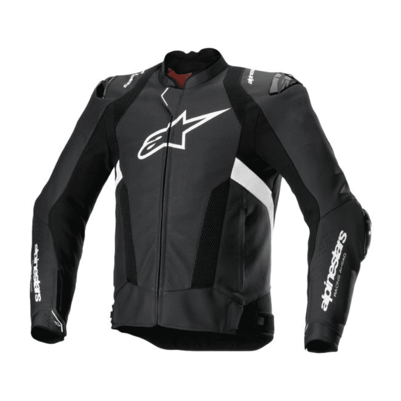 CHAQUETA DE CUERO ALPINESTARS MISSILE V3 BLANCO / NEGRO