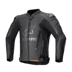 CHAQUETA DE CUERO ALPINESTARS GP PLUS V4 NEGRO / BLANCO