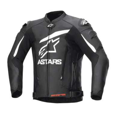 CHAQUETA DE CUERO ALPINESTARS GP PLUS V4 NEGRO / BLANCO