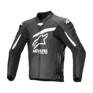 CHAQUETA DE CUERO ALPINESTARS GP PLUS R V4 AIRFLOW NEGRO / BLANCO