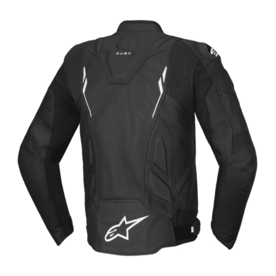 CHAQUETA DE CUERO ALPINESTARS DUSK NEGRO / BLANCO