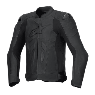 CHAQUETA DE CUERO ALPINESTARS DUSK AIRFLOW NEGRO / BLANCO