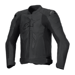 CHAQUETA DE CUERO ALPINESTARS DUSK AIRFLOW NEGRO / BLANCO