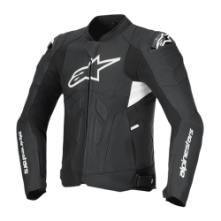 CHAQUETA DE CUERO ALPINESTARS DUSK AIRFLOW NEGRO / BLANCO