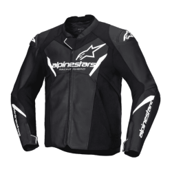 CHAQUETA DE CUERO ALPINESTARS FASTER V3 NEGRO / BLANCO