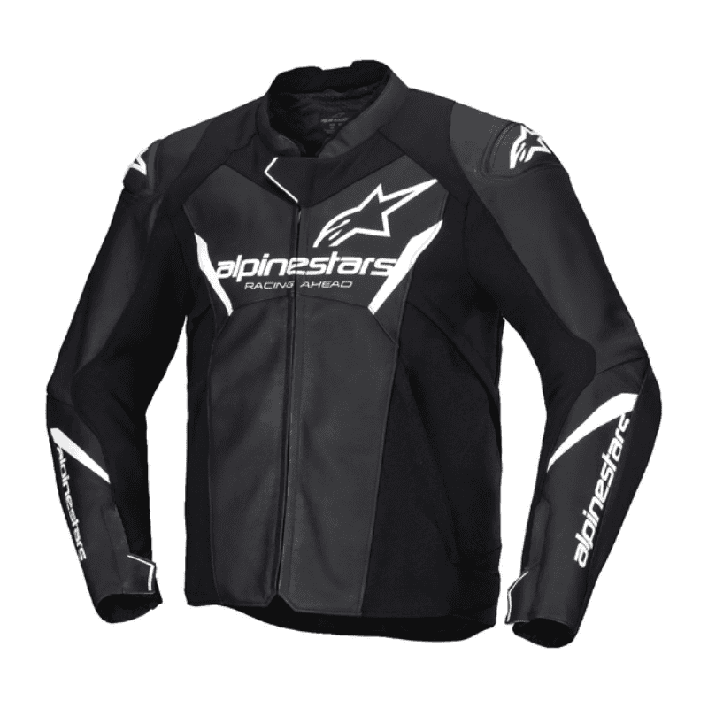 CHAQUETA DE CUERO ALPINESTARS FASTER V3 NEGRO / BLANCO