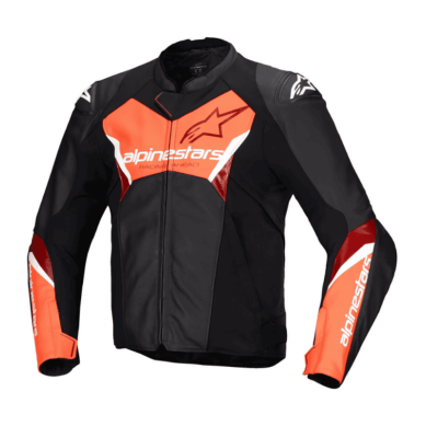 CHAQUETA DE CUERO ALPINESTARS FASTER V3 NEGRO / BLANCO