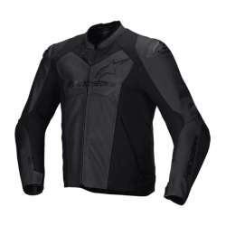 CHAQUETA DE CUERO ALPINESTARS FASTER V3 AIRFLOW NEGRO / NEGRO