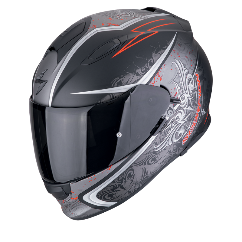 CASCO SCORPION EXO-491 RUN NEGRO MATE / ROJO