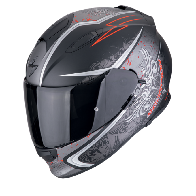 CASCO SCORPION EXO-491 RUN NEGRO MATE / ROJO