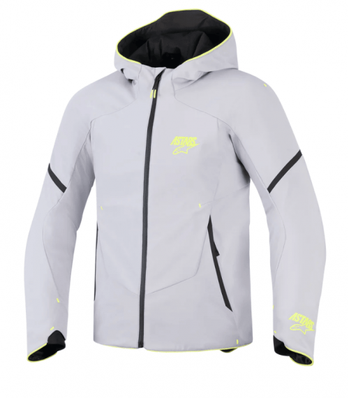 CHAQUETA ALPINESTARS AEROSHELL WP GRIS / AMARILLO FLUOR