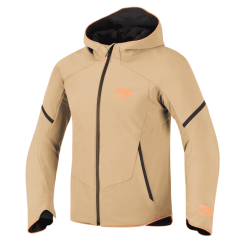 CHAQUETA ALPINESTARS AEROSHELL WP MARRÓN / NEGRO / NARANJA FLUOR