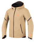 CHAQUETA ALPINESTARS AEROSHELL WP MARRÓN / NEGRO / NARANJA FLUOR