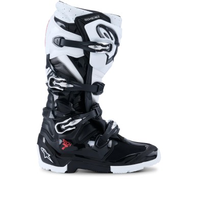 Botas Tech 7 Enduro CE con Suela Específica Negras y Blancas