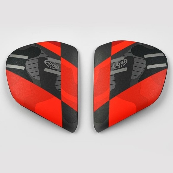 Cubiertas laterales Arai VAS-V Patch Rojo | Recambio