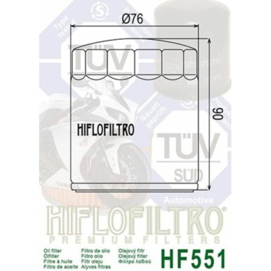Filtro de aceite HIFLOFILTRO HF551 | Moto